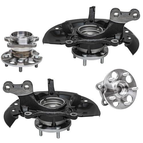 Detroit Axle - AWD Front Steering Knuckles Rear Wheel Hub and Bearings - size: 4UW47783/Kit