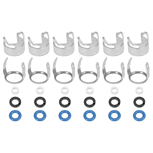 X AUTOHAUX 6 Set Fuel Injection Valve Seals Repair O Ring Kit for Audi A4 A6 A8 Q7 R8 2.8L 3.2L V6 V8 for VW Touareg Replace 06E998907G 6E998907G
