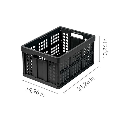 Clax® crate | folding box | basket | 48 qt (12 gal) | black - color: black