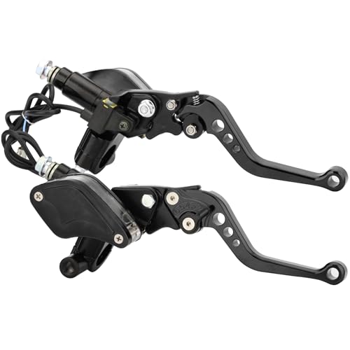 7/8" 22mm Motorcycle Brake Clutch Pump Lever, Black - color: Black