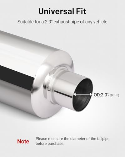 EVIL ENERGY 2 inch Muffler 2" Inlet (OD) 3" Outlet Exhaust Muffler - color: Blue, size: 2" Inlet 3" Outlet