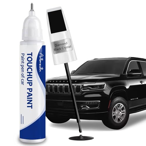 Diamond Black Crystal PXJ/KXJ Touch Up Paint for Jeep OEM Color Match - color: Diamond Black Crystal(PXJ/KXJ)