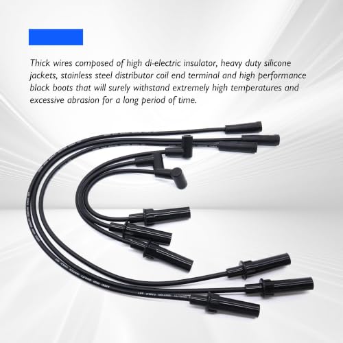 7733 Ignition Spark Plug Wires Set of 6 Replace 68017712AB - style: 7733