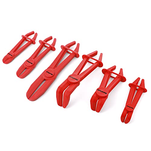 DURATECH 6-Piece Hose Clamp Pliers Set - Straight & 90 Angled - size: 6-Piece, style: 90 Angled