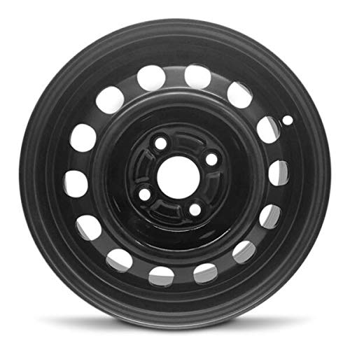 New OEM Replacement Wheel for Toyota Corolla (93-02) 14x5.5 inch Steel Rim Painted Black Fit 175/65R14 - size: 14x5.5 inch - Black
