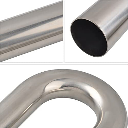 2 Inch 180 Degree DIY Custom Mandrel Exhaust Pipe Tube Pipe, T304 Stainless Steel, Universal Fit, 22.82 Inch End to End Length, 2'' OD Mandrel Bend Pipe 2PCS - size: 2''OD-180 Degree-2PCS