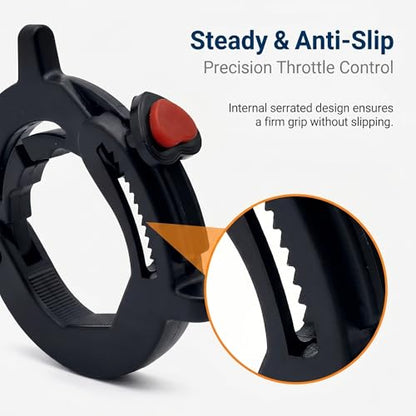 Motorcycle Cruise Control Assist, Throttle Lock Clamp with Quick Release Button, Anti-slip Handlebar Booster for Outdoor Long Rides, Modification Accessory for Motorcycles E-bikes (Black)
