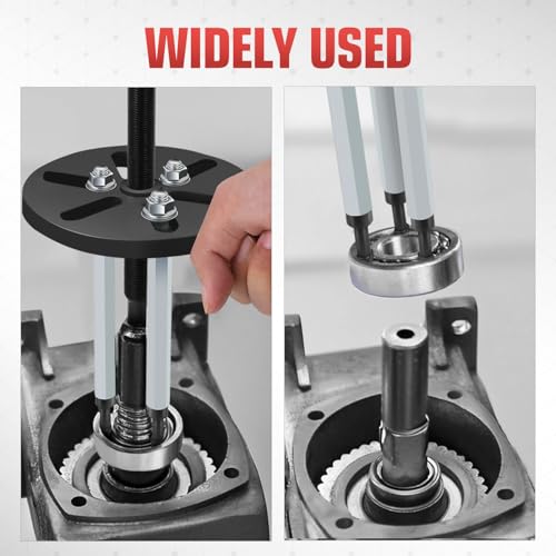 DNA Motoring 21 in 1 Bearing Puller, Bearing Extractor Removal Tool, Inner Hole Three-Jaw Puller with Curved Hook, Collet Multi-Functional Bearing Removal Tool, TOOLS-00606 - style: 21 in 1 Bearing Puller
