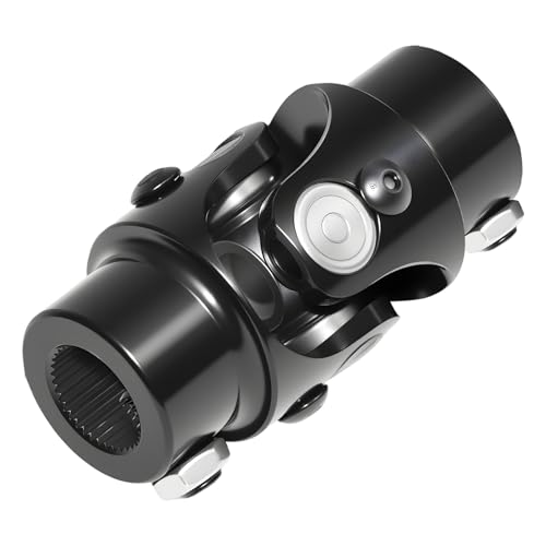 3/4"-36 Spline x 3/4" DD Universal U Joint for Steering Shaft - color: Black, size: 3/4" DD x 3/4"-36 Spline