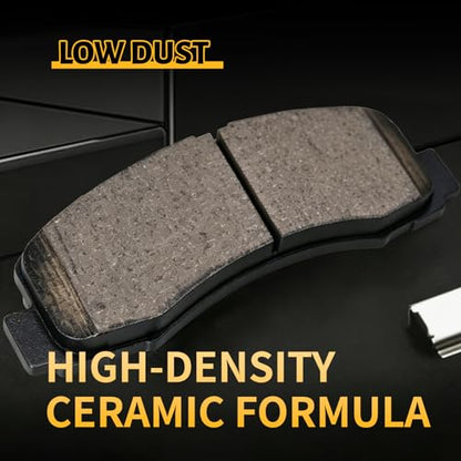 Ceramic Front Brake Pads Set Compatible with 2010-2017 Ford Expedition;Compatible with 2010-2017 Ford F-150;Compatible with 2010-2017 Lincoln Navigator(D1414) - color: HZ1414