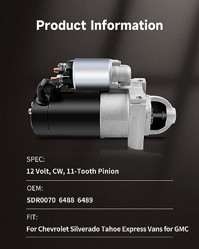 OCPTY Starter Fit For Cadillac For Escalade 5.3L 2002