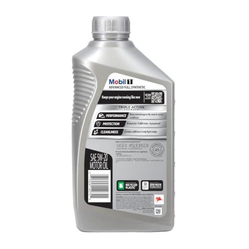Mobil 1 Advanced Full Synthetic Motor Oil 5W-20, 6-pack of 1 quarts - size: 1 Quart (Pack of 6)
