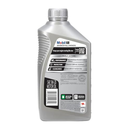 Mobil 1 Advanced Full Synthetic Motor Oil 5W-20, 6-pack of 1 quarts - size: 1 Quart (Pack of 6)