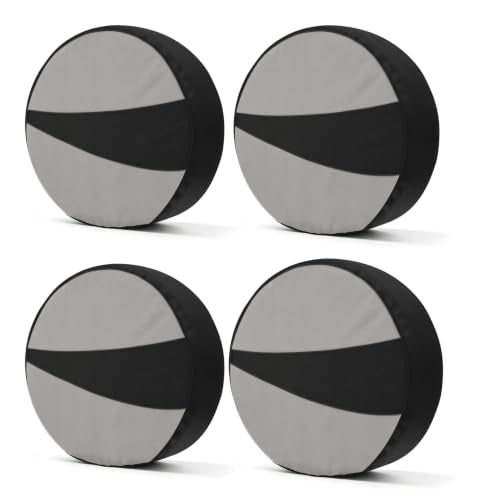 Explore Land Tire Covers 4 Pack Fit Tire Diameters 23"-25.75", Black & Gray - size: S (Fits Tire Diameters 23''-25.75''), style: Black & Gray - 4 Pack
