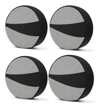 Explore Land Tire Covers 4 Pack Fit Tire Diameters 26"-28.75", Black & Gray - size: M (Fits Tire Diameters 26''-28.75''), style: Black & Gray - 4 Pack