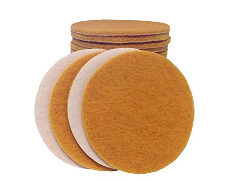 Starcke Scouring Pads, 5 inch 25 Pack Sanding Pads, Gold Automotive Sandpaper for Automotive Paint & Paint Supplies, Superfine Auto Body Supplies, Synthetic Fiber Surface Conditioning Scuff Pad - color: Super Fine, size: 25 Pack