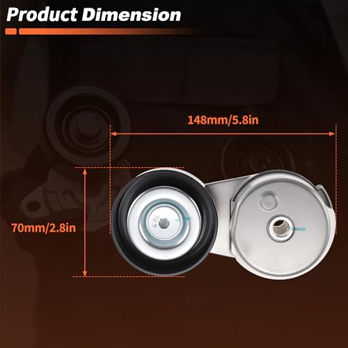 12638689 Drive Belt Tensioner Pulley Assembly for Chevy Equinox Cruze Malibu Trax Spark Belt Tensioner Assembly with Pulley for Buick Encore for Cadillac CT6 for GMC Terrain 39375