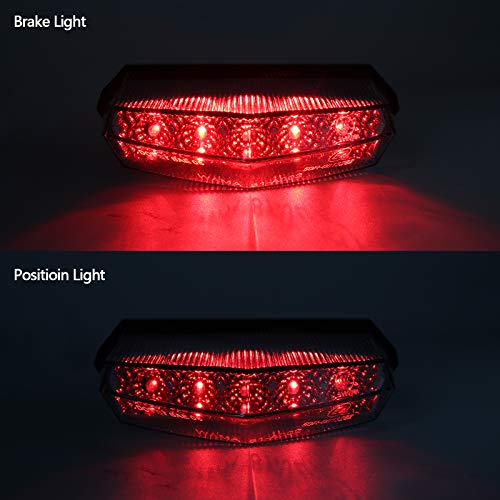 Universal 10 LED Rear Tail Light Brake Stop Running Light for Standard Sport ATV Quad Dirt Bike (Smoke) - color: Smoke
