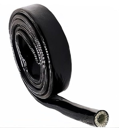 3/4" ID 6ft Heat Shield Sleeve Fire Thermo Silicone Coated Fiberglass Heat Protection for Automotive Fuel Lines, Brake Lines Wiring, Self‑Extinguishing, Oil Abrasion Resistant, Easy Cut Install - size: 3/4" ID- 6ft