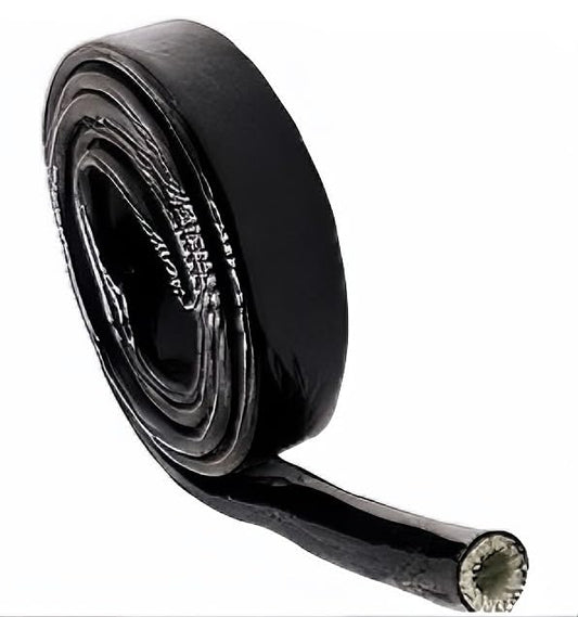 3/4" ID 6ft Heat Shield Sleeve Fire Thermo Silicone Coated Fiberglass Heat Protection for Automotive Fuel Lines, Brake Lines Wiring, Self‑Extinguishing, Oil Abrasion Resistant, Easy Cut Install - size: 3/4" ID- 6ft