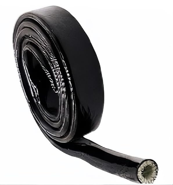 5/8" ID 6ft Heat Shield Sleeve Fire Thermo Silicone Coated Fiberglass Heat Protection for Automotive Fuel Lines, Brake Lines Wiring, Self‑Extinguishing, Oil Abrasion Resistant, Easy Cut Install - size: 5/8" ID- 6ft