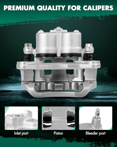 SCITOO 18B5026AS 18B5027AS Front Left & Right Brake Calipers With Bracket - size: Front[18B5026AS & 18B5027AS]