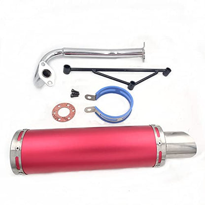 RED Exhaust System Muffler for GY6 50cc Scooters 139QMA 139QMB 4 Stroke Engine