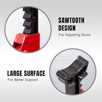 Big RED 3 Ton (6000 LBs) Jack Stands, with Adjustable Lock Car Jack Stand, Fit for Vehicle, Red, 2 Pack - size: 3 Ton, style: Basic