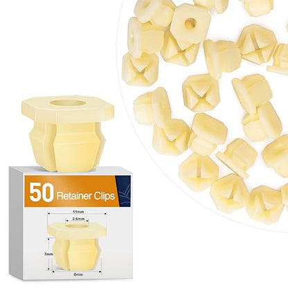 GOOACC 50 Pcs Grill Screw Nuts #8 Screw Size Front End & Instrument Panel Nut for GM 3893980 Chrysler Chevy 1967-on - color: 50 Pcs Grill Screw Nuts