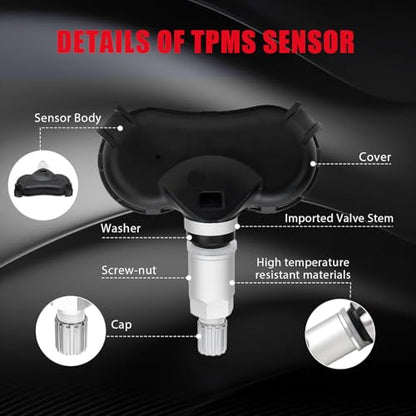 4pcs 315MHz TPMS Sensor Tire Pressure Monitoring Sensors System - size: 42753-TR3-A81
