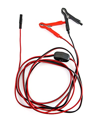 QWORK Wire Harness with Clamps, 11.5 Ft 16AWG Wire Harness, SAE Extension Cables(On-Off Switch) for 12V ATV, UTV, Tractor or Water Pumps - style: 11.5 Ft