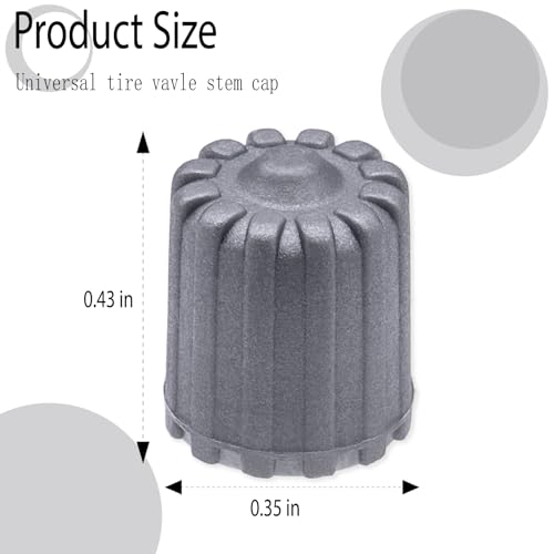 10PCS TPMS Tire Valve Stem Caps, Plastic Wheel Tire Valve Stem, with O-Ring Rubber Seal, Universal Tire Valve Stem Covers for Cars, SUV, Trucks, Bikes, Motorcycles, Bicycles(Gray) - color: TPMS-Gray-S, size: 10 pcs