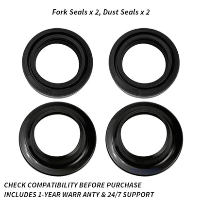 Front Fork Seal & Dust Seal Kit for Honda CRF70F CRF80F XR100R XR70R XR80R 1985-2013, for Kawasaki KD80 RM80 1977-1990 OEM#51490-GZ0-305 51490-GN1-013