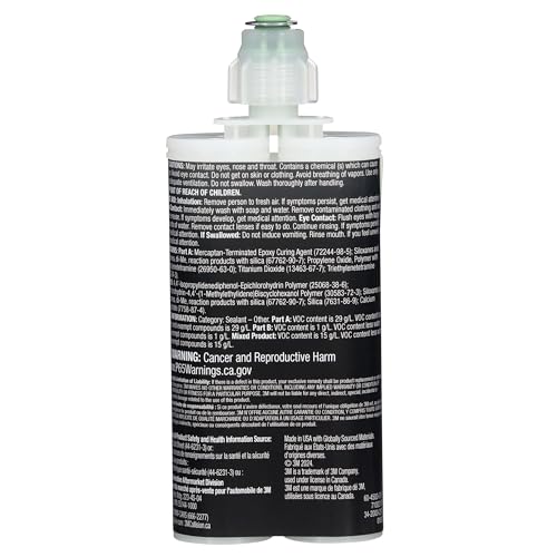 3M OEM Match Epoxy Seam Sealer 08526, Gray, 200 ml, Automotive Two-Part Epoxy, Medium-Bodied, Fast Cure, for Automotive Bare Metal or Primed Surfaces - color: Gray