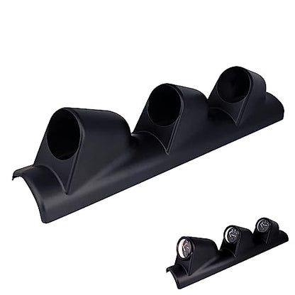 Universal Black 2" 52mm Triple 3 Hole Pillar Gauge Pod Holder - size: LONG