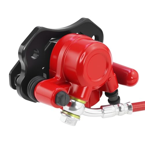 PRO BAT Rear Brake Master Cylinder Caliper With Brake Pad Assembly - color: Red