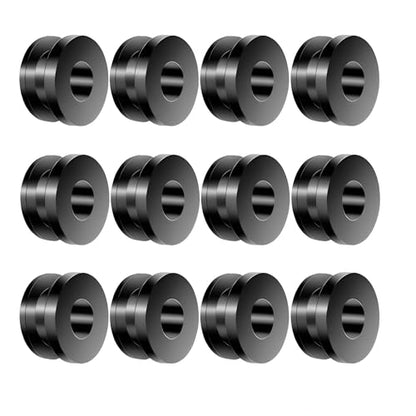 12-Pack Motorcycle Rubber Grommets Kit Compatible with Harley Honda Yamaha Suzuki Kawasaki Fairing Cowling - Durable TPU Replacement Washers for Windshield, Saddlebag, Side Cover & Bodywork Repair