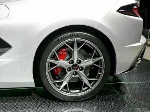 Set of 4Pcs Wheel Center Cap Replacement for 2014+ C7 Corvette Stingray Center Caps w/Crossed Flag Logo 68mm 2.7" 23217059 (Red) - color: Red