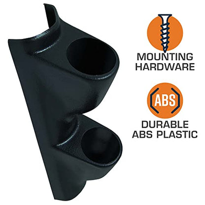 GlowShift Universal Black Dual Pillar Gauge Pod Holder