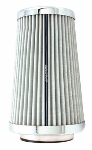 Spectre Universal Clamp-On Air Filter: High Performance, Washable Filter: Round Tapered; 3 in/3.5 in/4 in Flange ID; 8.75 in (222 mm) Height; 6 in (152 mm) Base; 4.75 in (121 mm) Top, SPE-9738