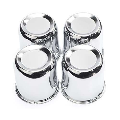RTRHINOTUNING 2.91" Push Through Wheels Center Caps Chrome for Trucks Trailers RVs, 4PCS Wheels Hub Caps - color: Chrome, size: 2.91" Center Hole, 2.91" Height