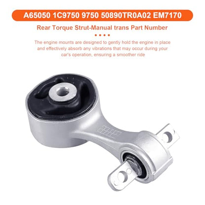 Engine Motor Mount Compatible with H-ONDA Civic 2012 2013 2014 2015 L4 1.8L，Replacement for A65090 A65056 A65050 - size: Civic 12-15 1.8L