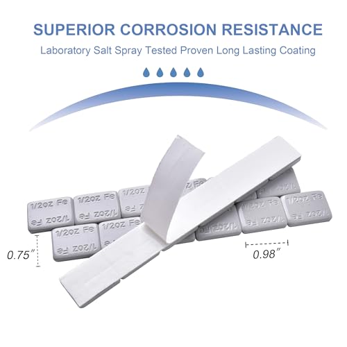 A A IN Stick on Wheel Weights Kit, 6 Boxes, 1/2oz, 0.5oz, Grey, 1728Pcs - color: Grey, size: 1/2oz wheel weights, style: 6 Box