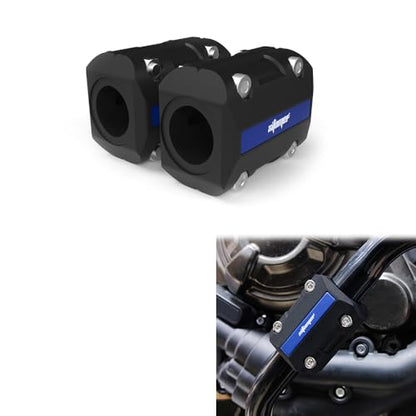 Xitomer 2PCS 22mm/25mm/28mm Nylon Engine Guard Bumper Crash Bar Protectors - color: Blue
