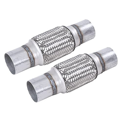 Heavy Duty Exhaust Flex Pipe 2.25"Inch x 6"Inch-2PCS - size: 2.25"x6"x10"