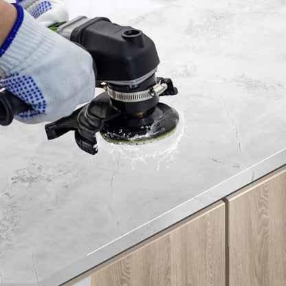 800W Electric Wet Stone Polisher 4'' Variable Speed Grinder Buffing Machine, Countertop Concrete Polisher with 7PCS Diamond Polishing Pads for Granite, Tile, Cement Floor