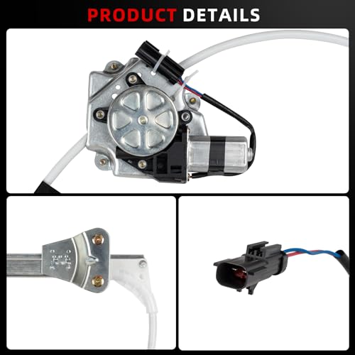 Rear Left Power Window Regulator with Motor Assembly Compatible For Jeep Liberty KJ 2002-2006 Driver Side Replace 748-569 55360035AJ 68059647AB(Ball Stud Style Only) - size: Rear Left