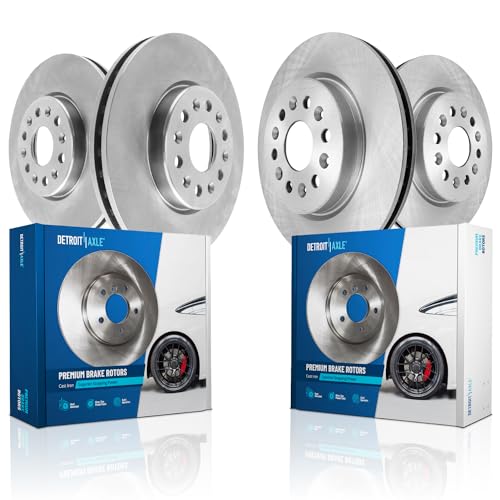 Detroit Axle - 4pc Brake Rotors for 2017-2025 Cadillac XT5, 2020-2025 XT6 - size: 4R53661/kit