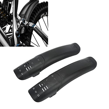2Pcs Mountain Bike Fender Set Universal Lengthened Hard Shell Plastic and Resin Bike Mud Guards for Outdoor Riding
