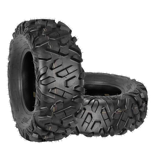 Garvee 2 Pack 26x9-12 ATV UTV Tires 6-Ply All-Terrain Tubeless Tires for Daily Work, Hunting & Recreational Riding on ATV, UTV, Quad and 4 Wheeler - size: 26X9-12, style: Pattern A